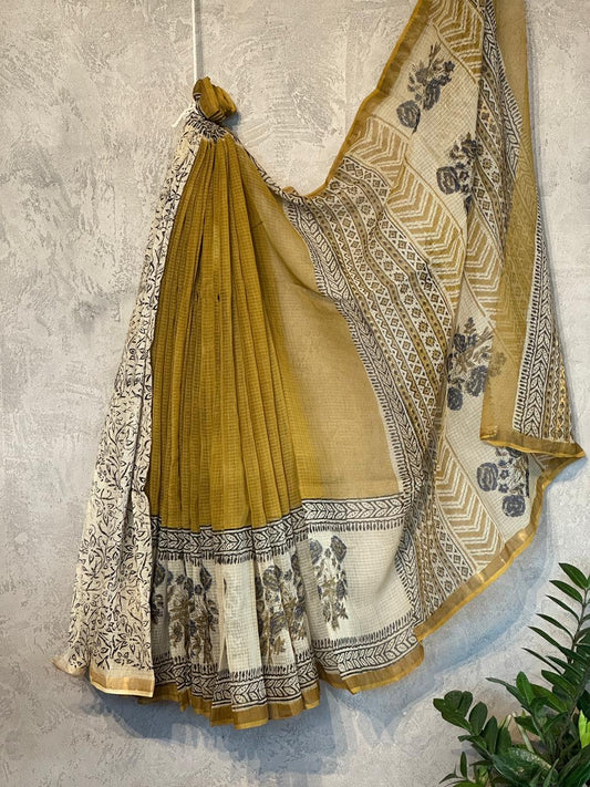 HAND BLOCK PRINTED KOTA SAREE
