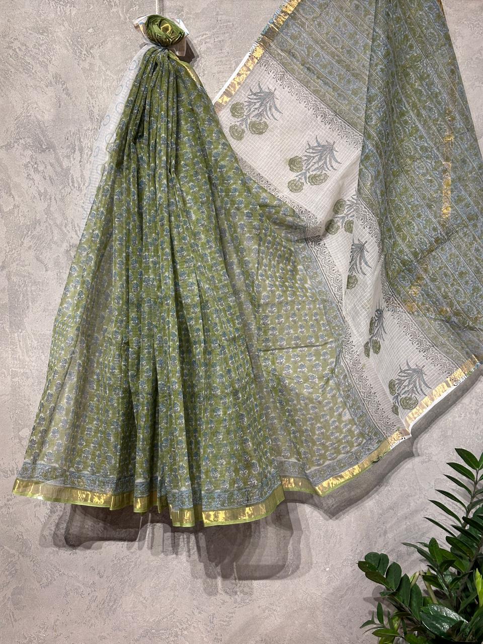 HAND BLOCK PRINTED KOTA SAREE