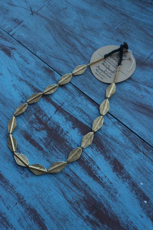 LEAF BEAD BRASS NECKPIECE