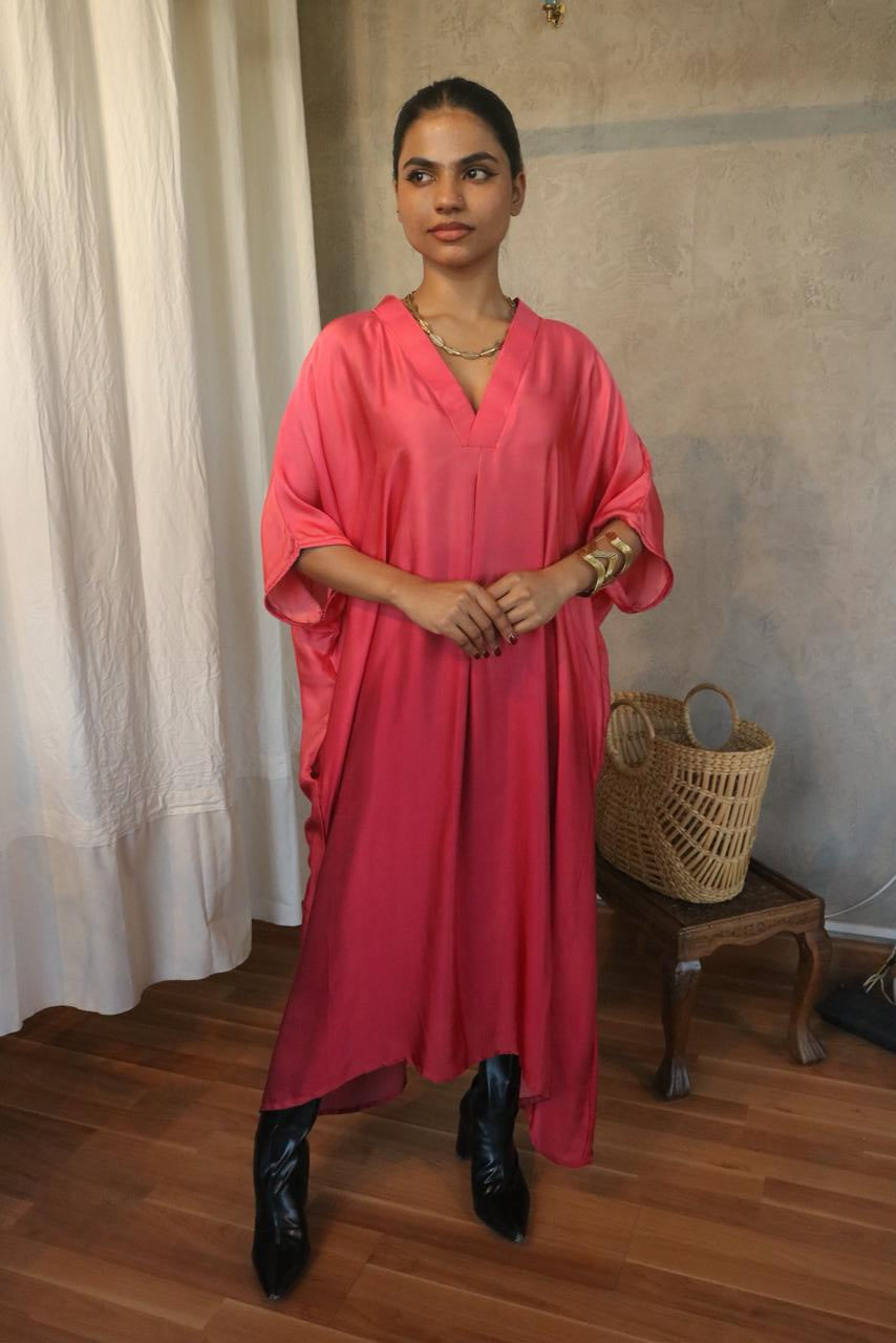 OMBRE DYED MODAL SILK KAFTAN