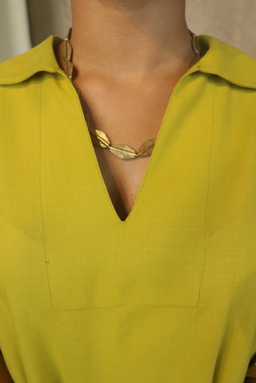 COTTON LINEN KAFTAN DRESS