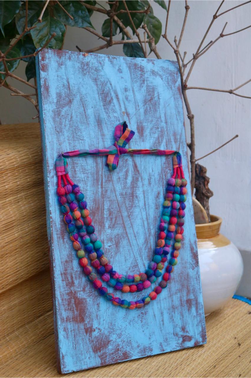 3 LAYER BEADED FABRIC MAALA