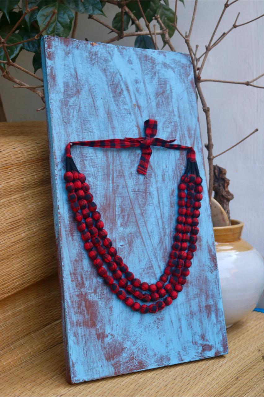 3 LAYER BEADED FABRIC MAALA