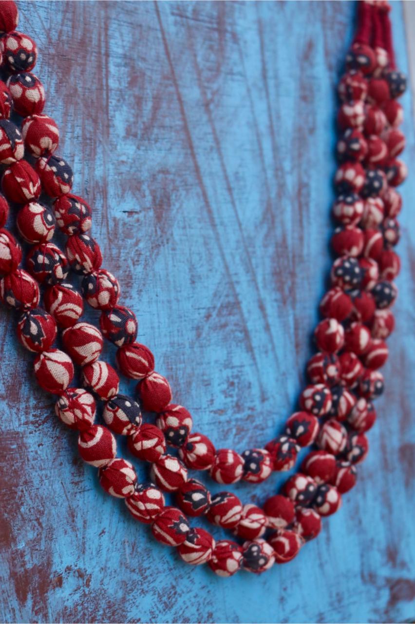 3 LAYER BEADED FABRIC MAALA