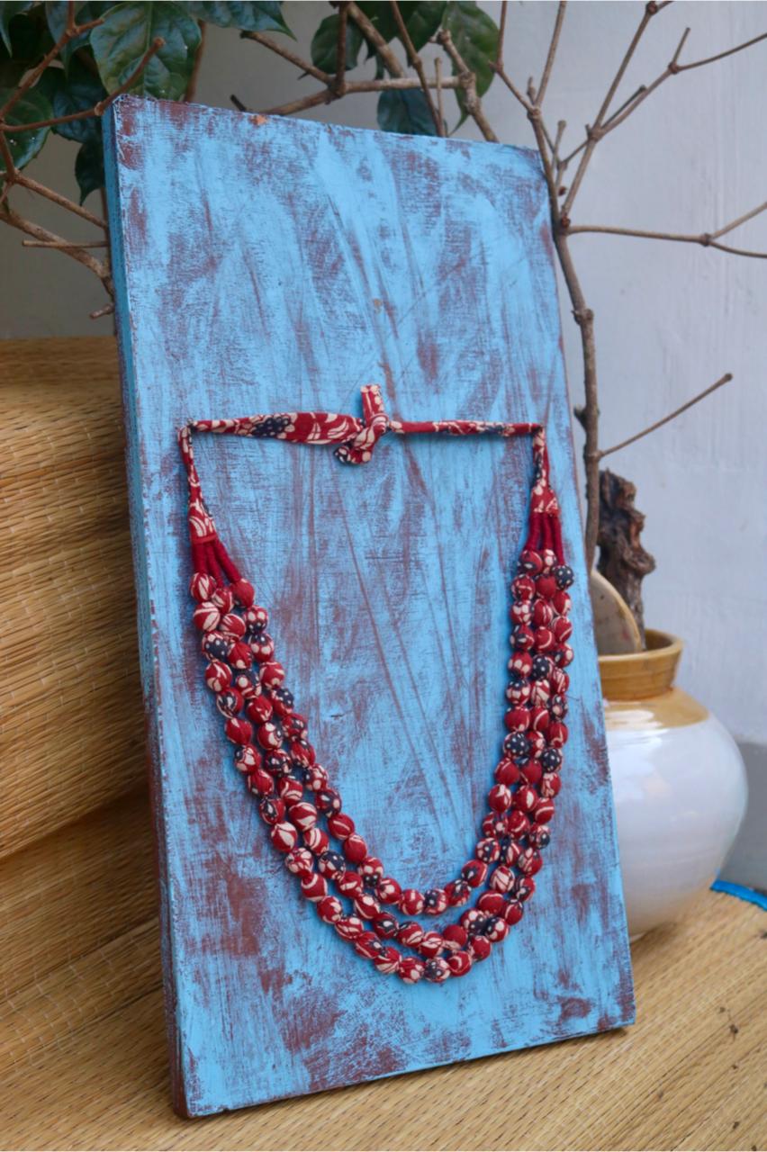 3 LAYER BEADED FABRIC MAALA