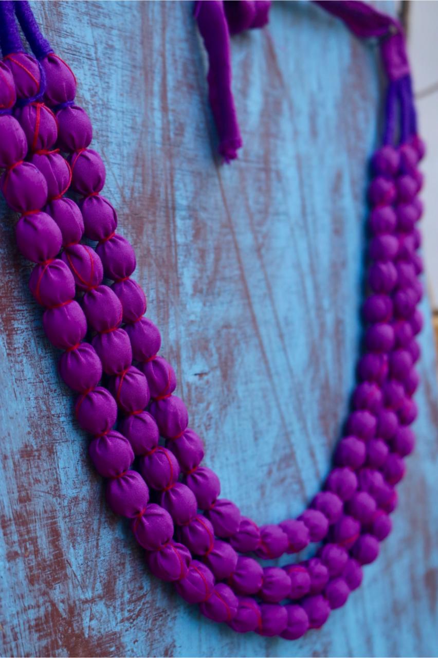 3 LAYER BEADED FABRIC MAALA