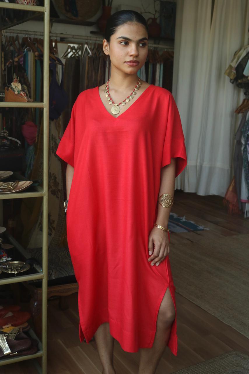 COTTON LINEN KAFTAN