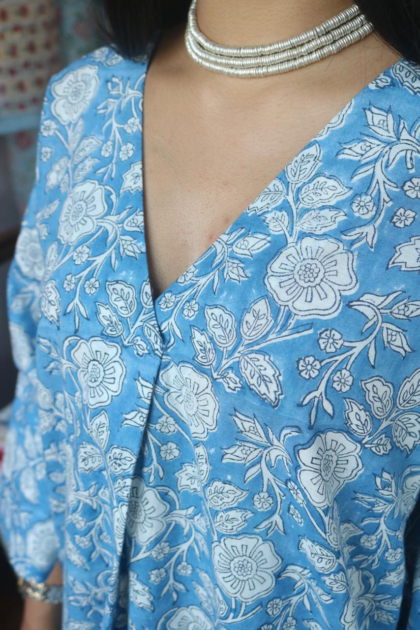 COTTON PRINTED LONG DRESS