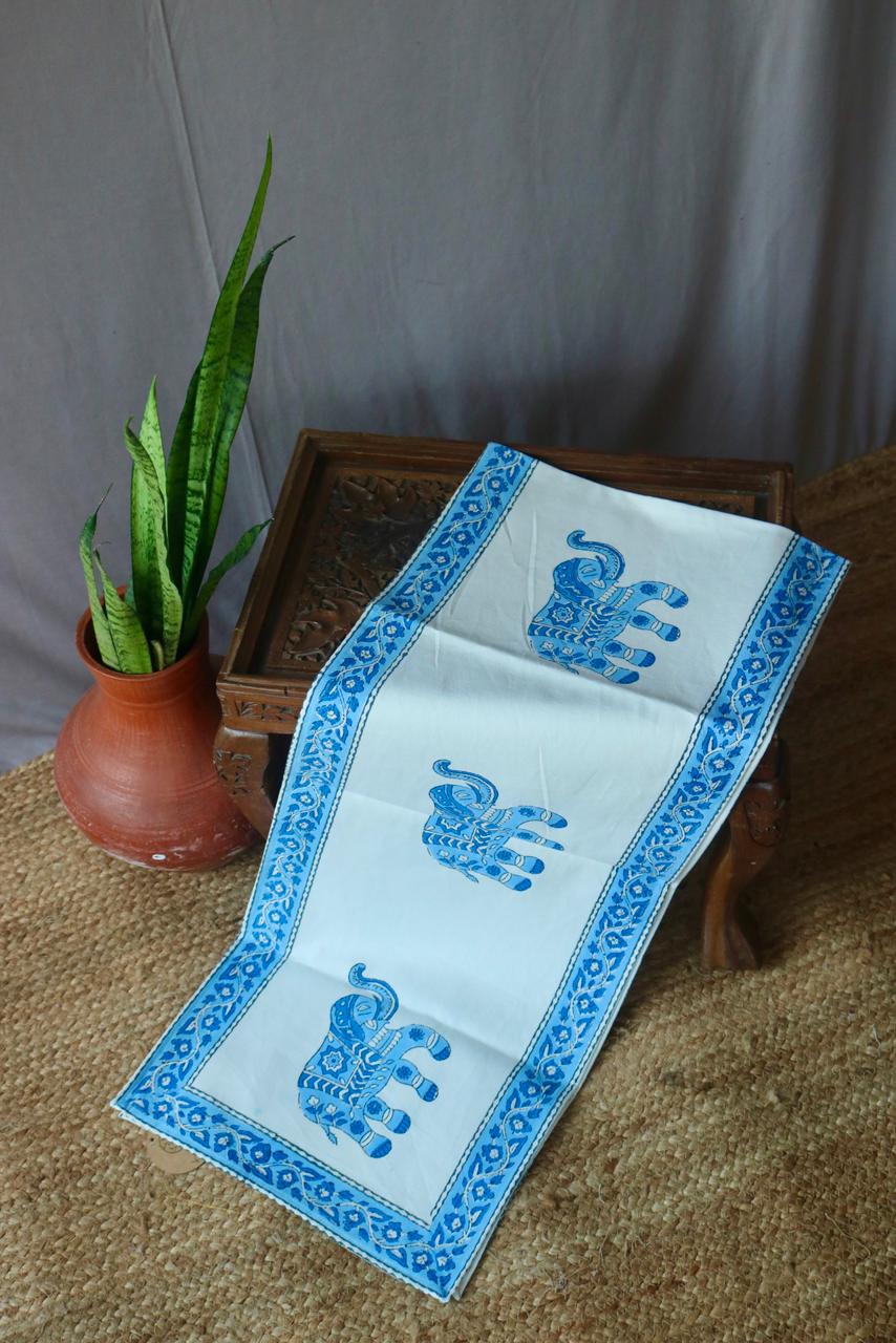 Blockprinted Table Runner-cotton