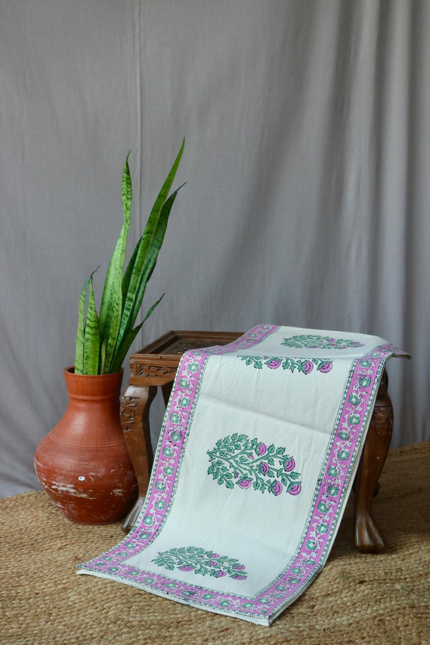 Blockprinted Table Runner-cotton