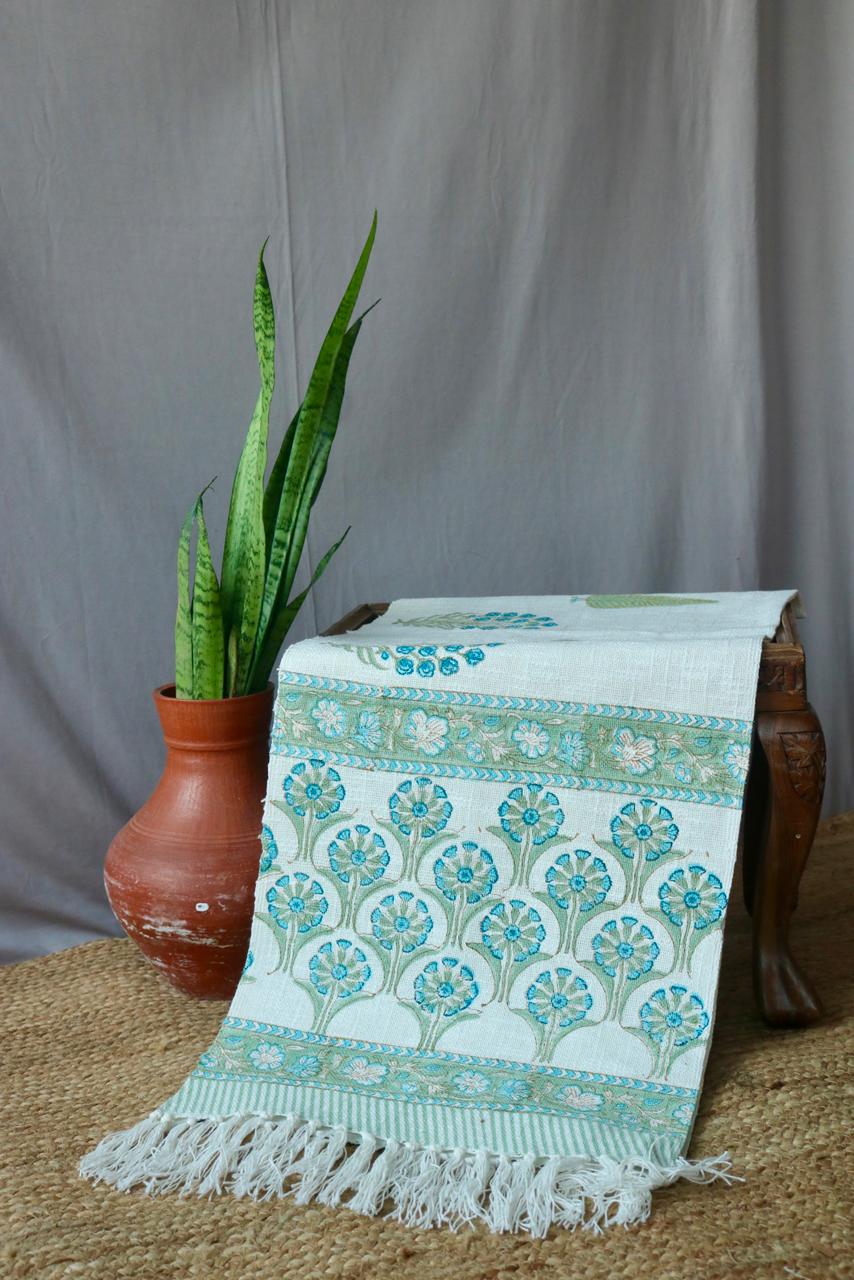 Blockprinted Table Runner-cotton