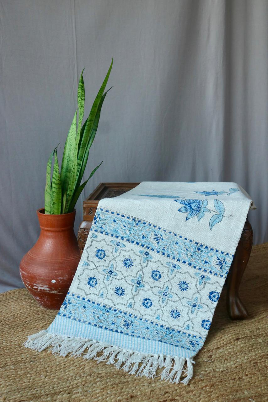 Blockprinted Table Runner-cotton