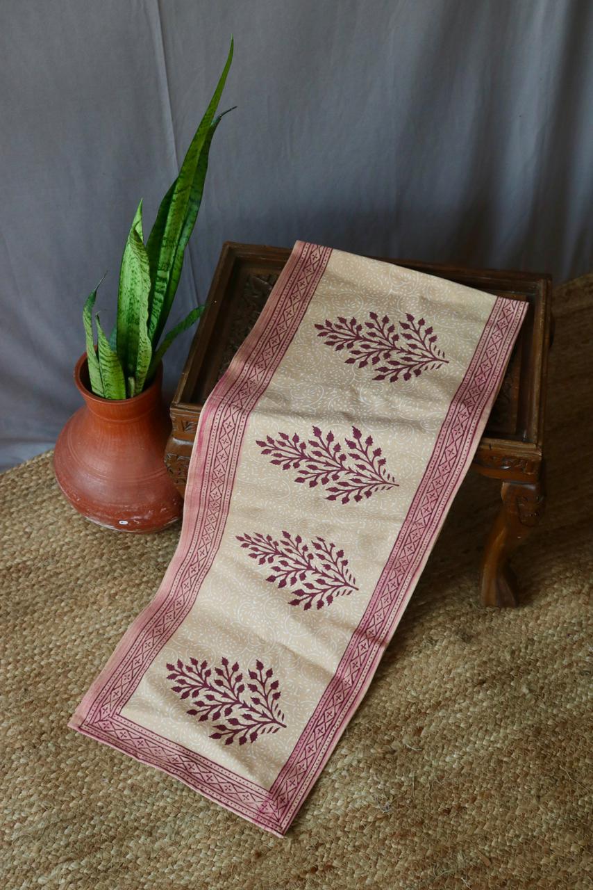 Blockprinted Table Runner-cotton