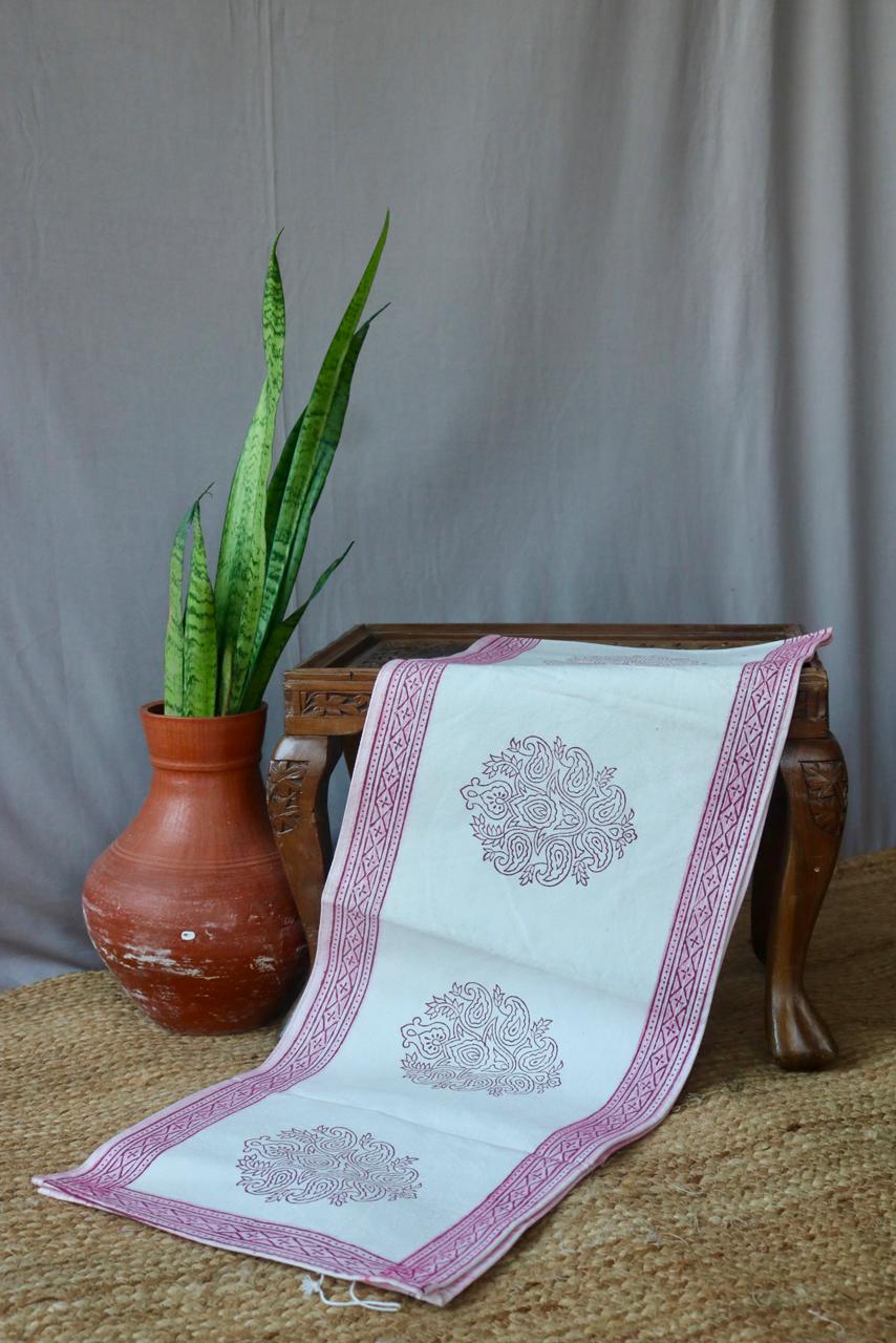 Blockprinted Table Runner-cotton