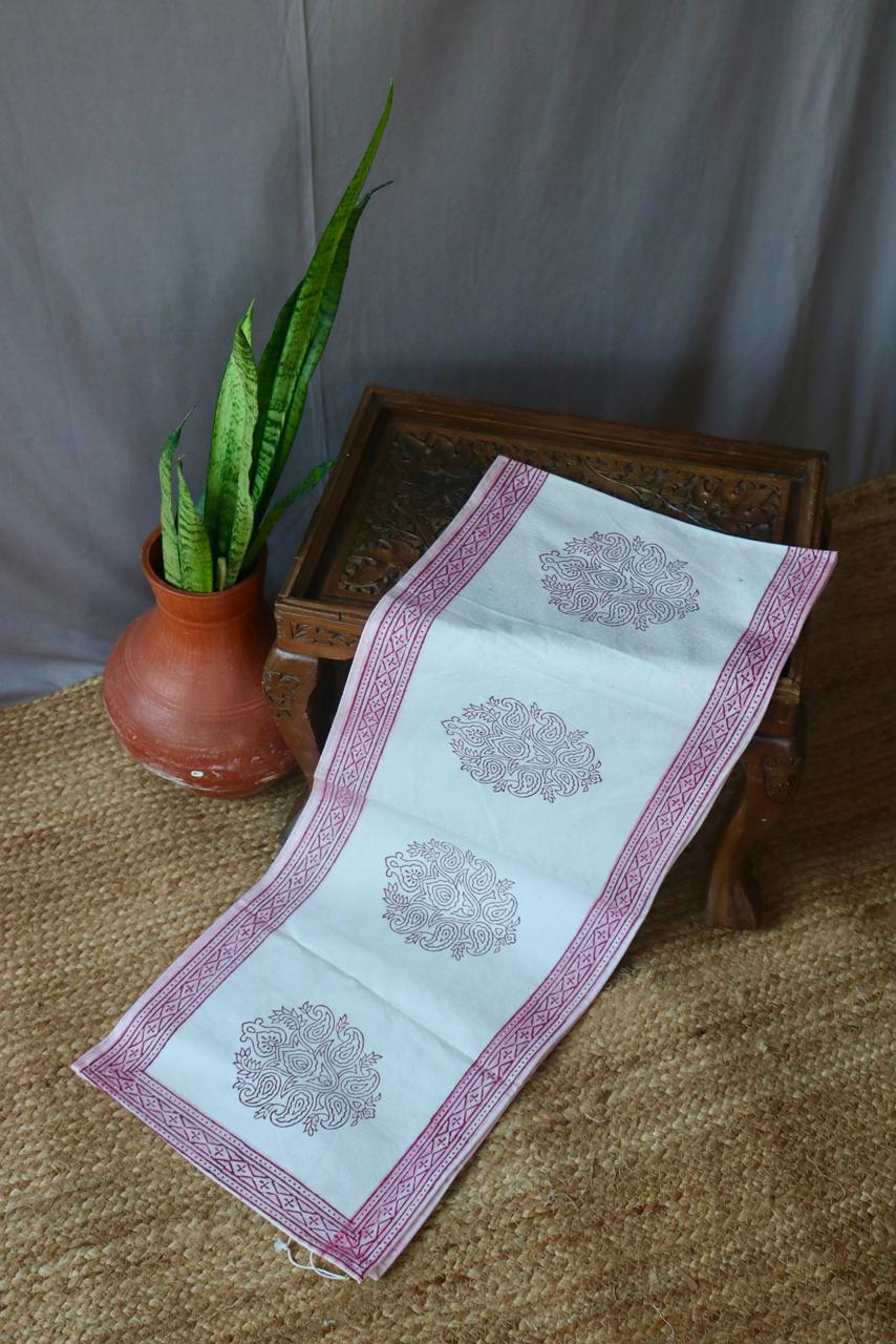 Blockprinted Table Runner-cotton