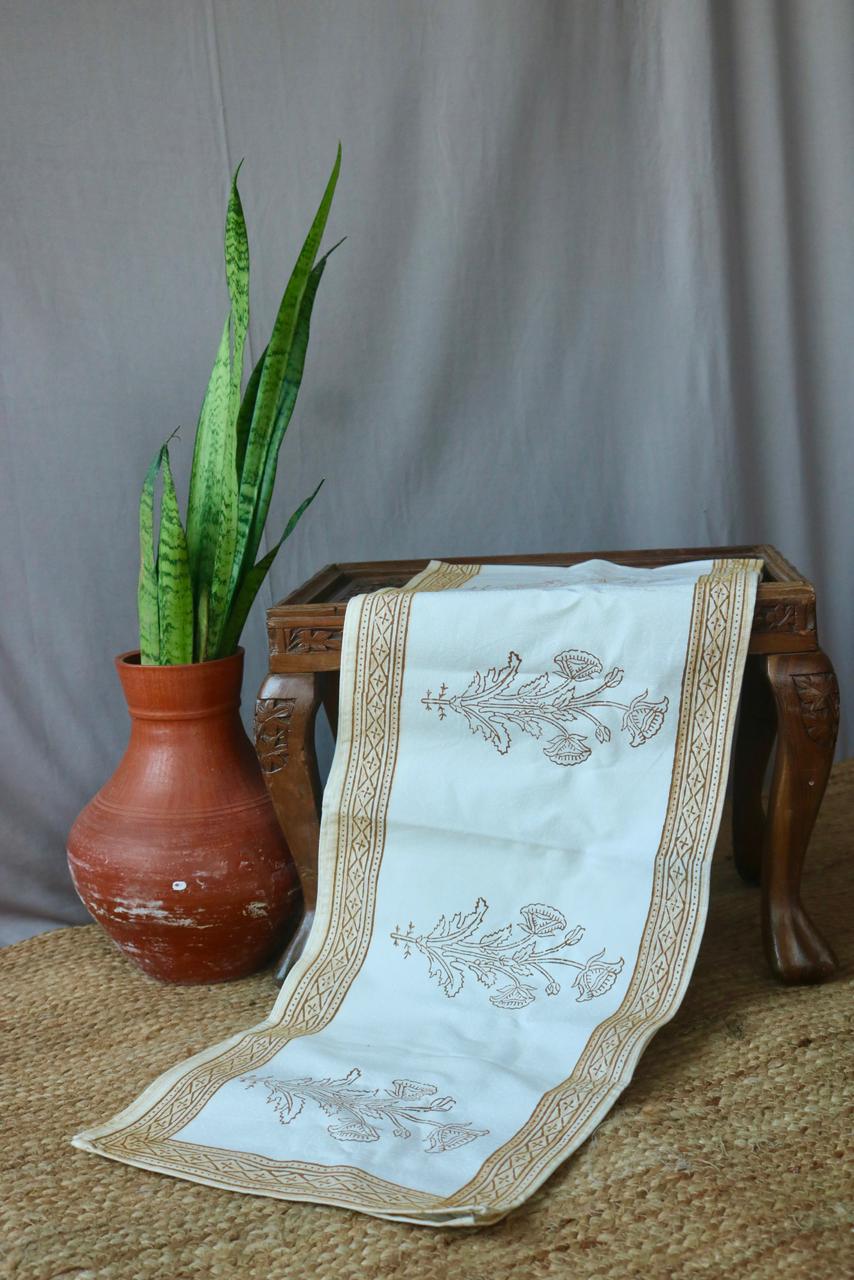 Blockprinted Table Runner-cotton