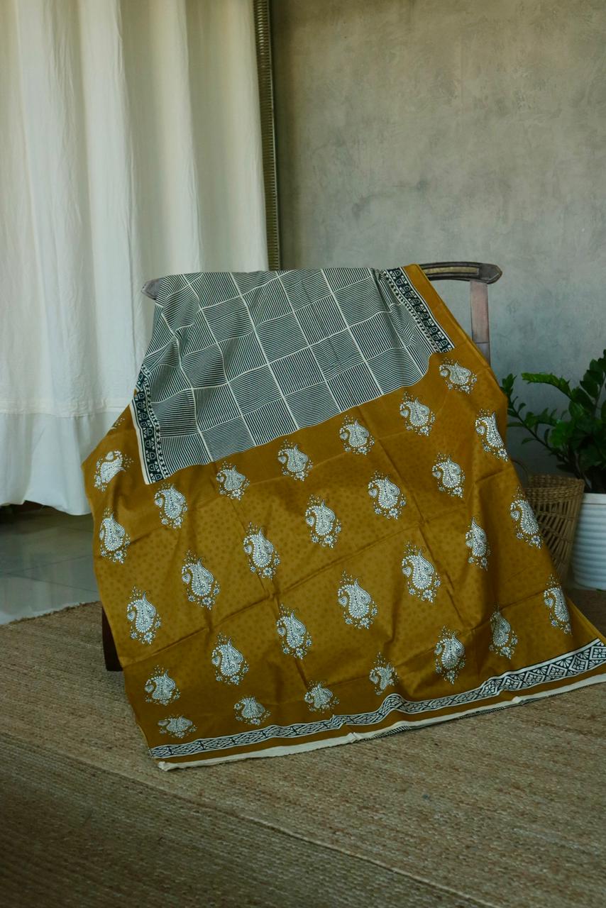 MULL COTTON PRINTED SAREE