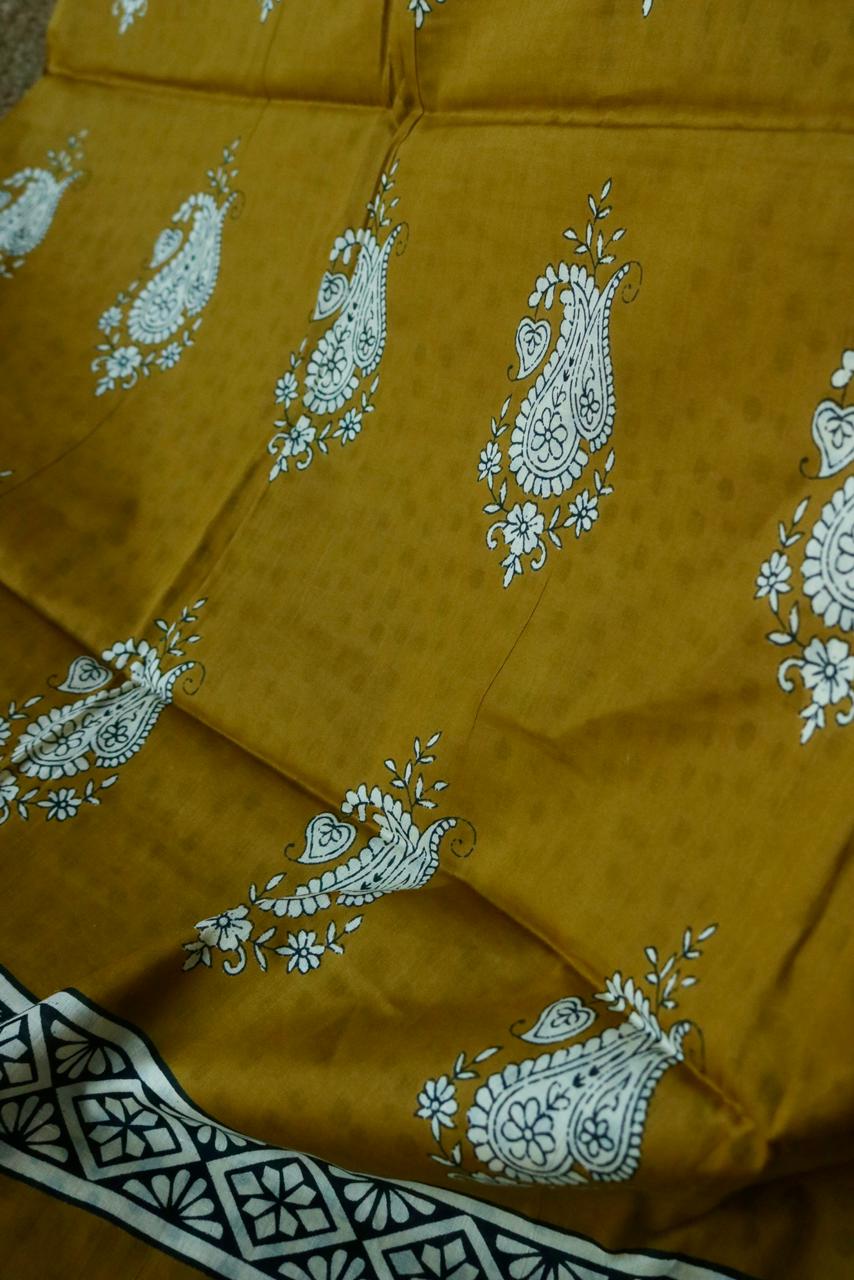 MULL COTTON PRINTED SAREE
