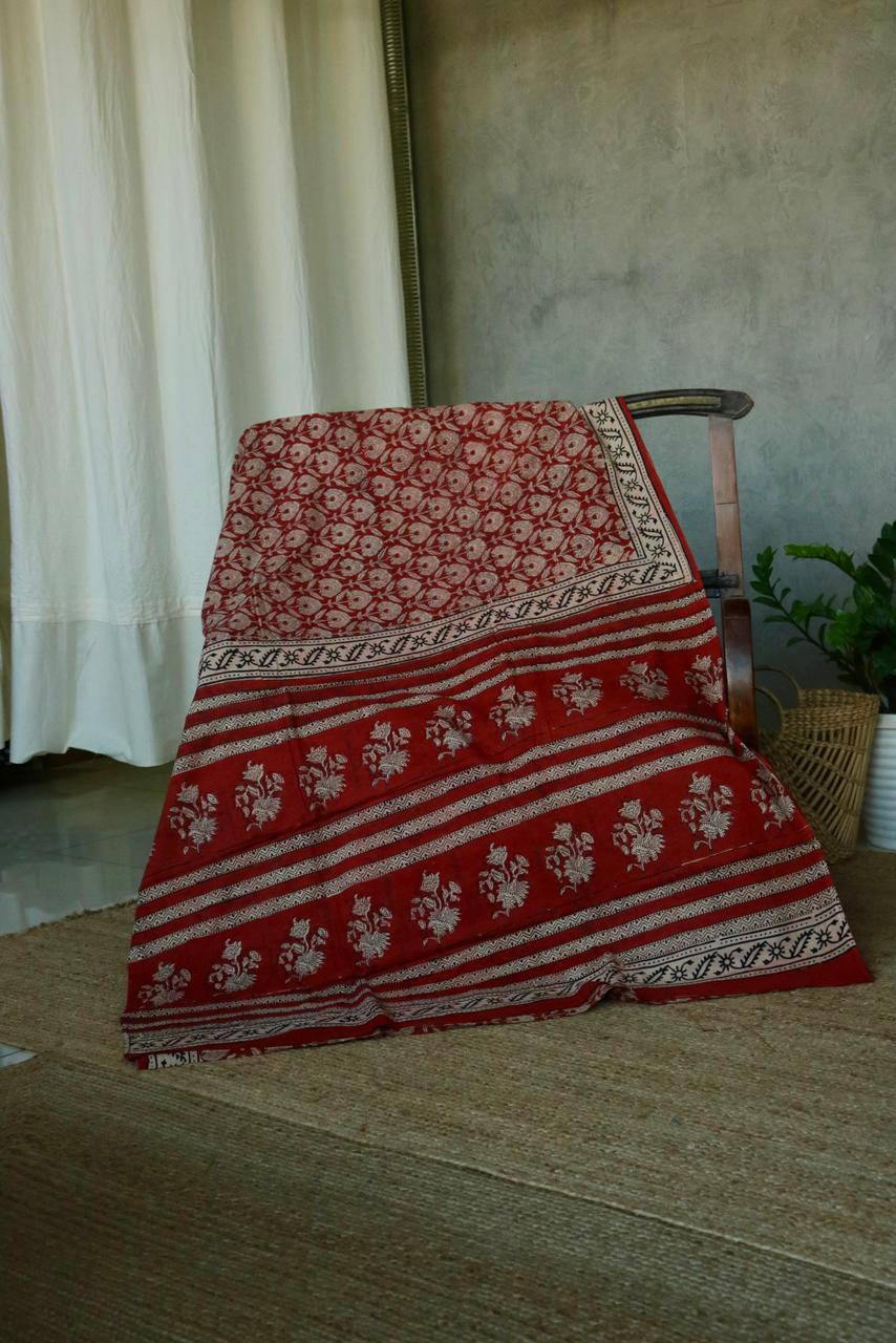 MULL COTTON PRINTED SAREE