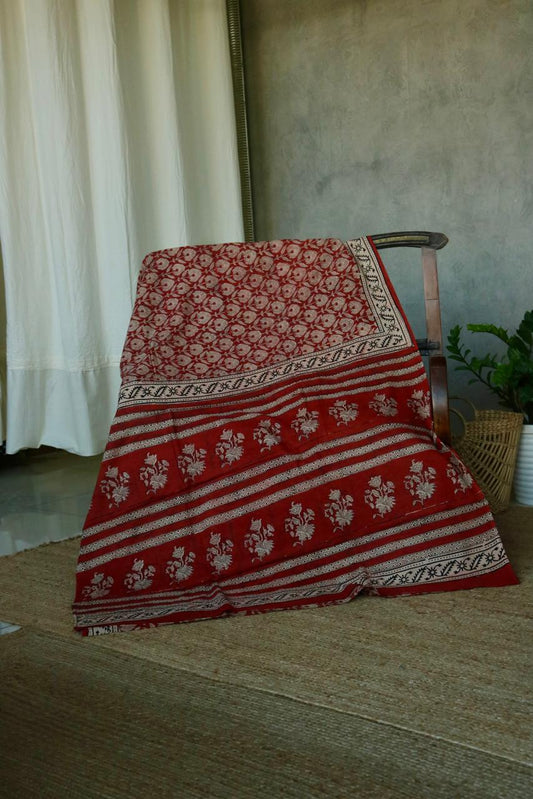 MULL COTTON PRINTED SAREE