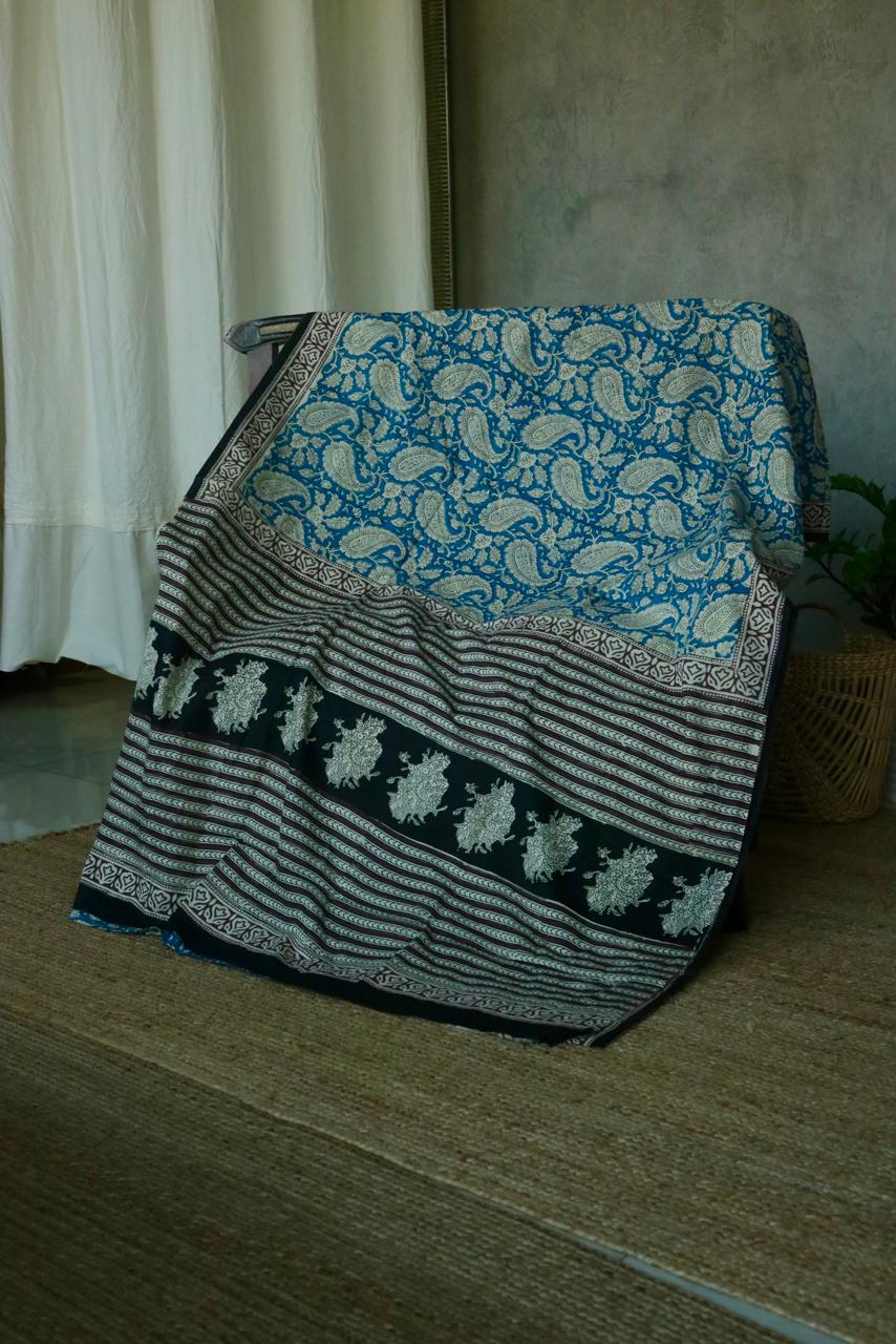 MUL COTTON PRINTED SAREE