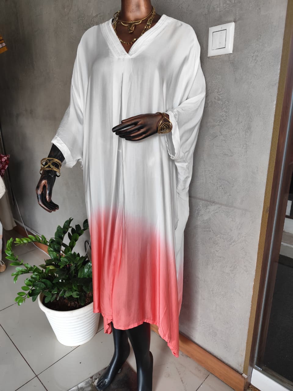OMBRE DYED MODAL SILK KAFTAN