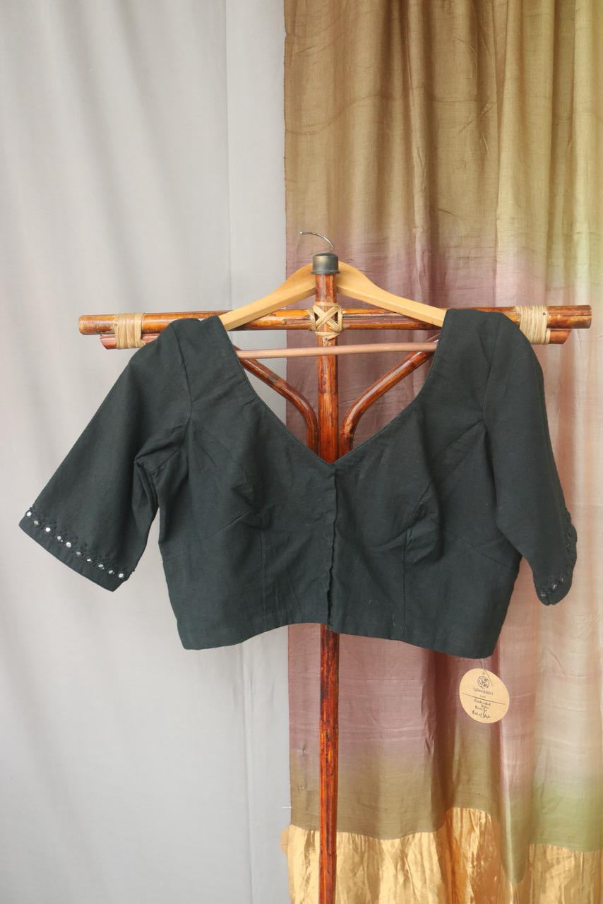 BLACK MIRROR WORK BLOUSE