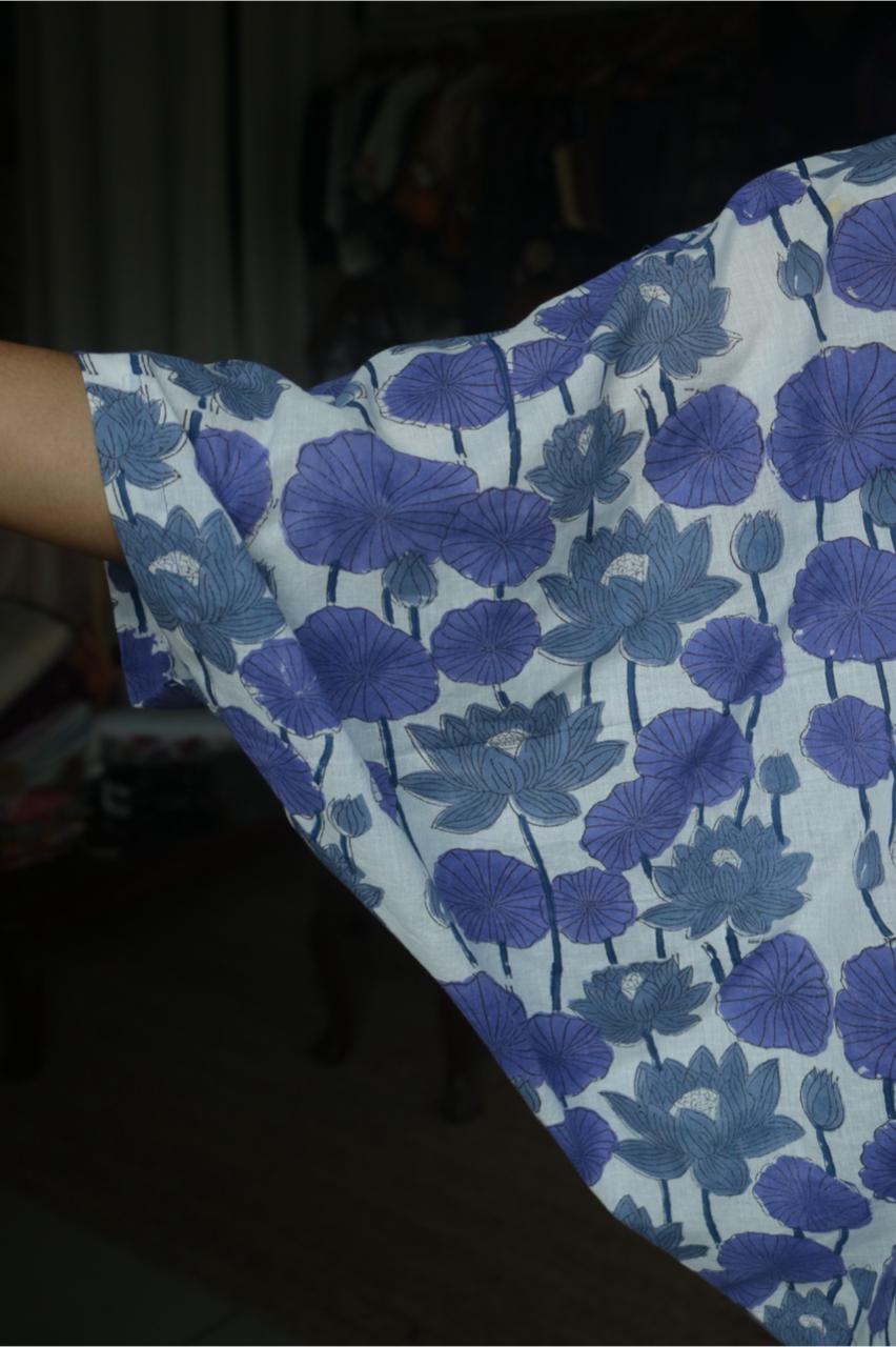 PRINTED COTTON KAFTAN SHIRT