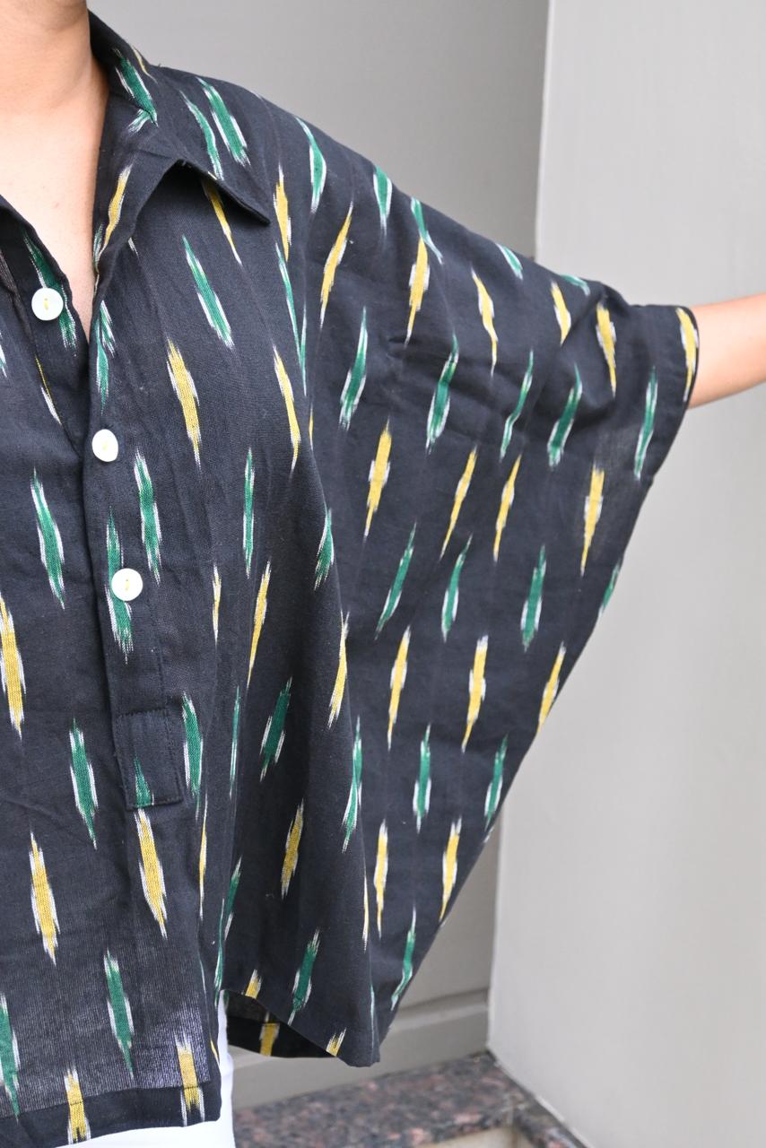 PRINTED ikat KAFTAN SHIRT