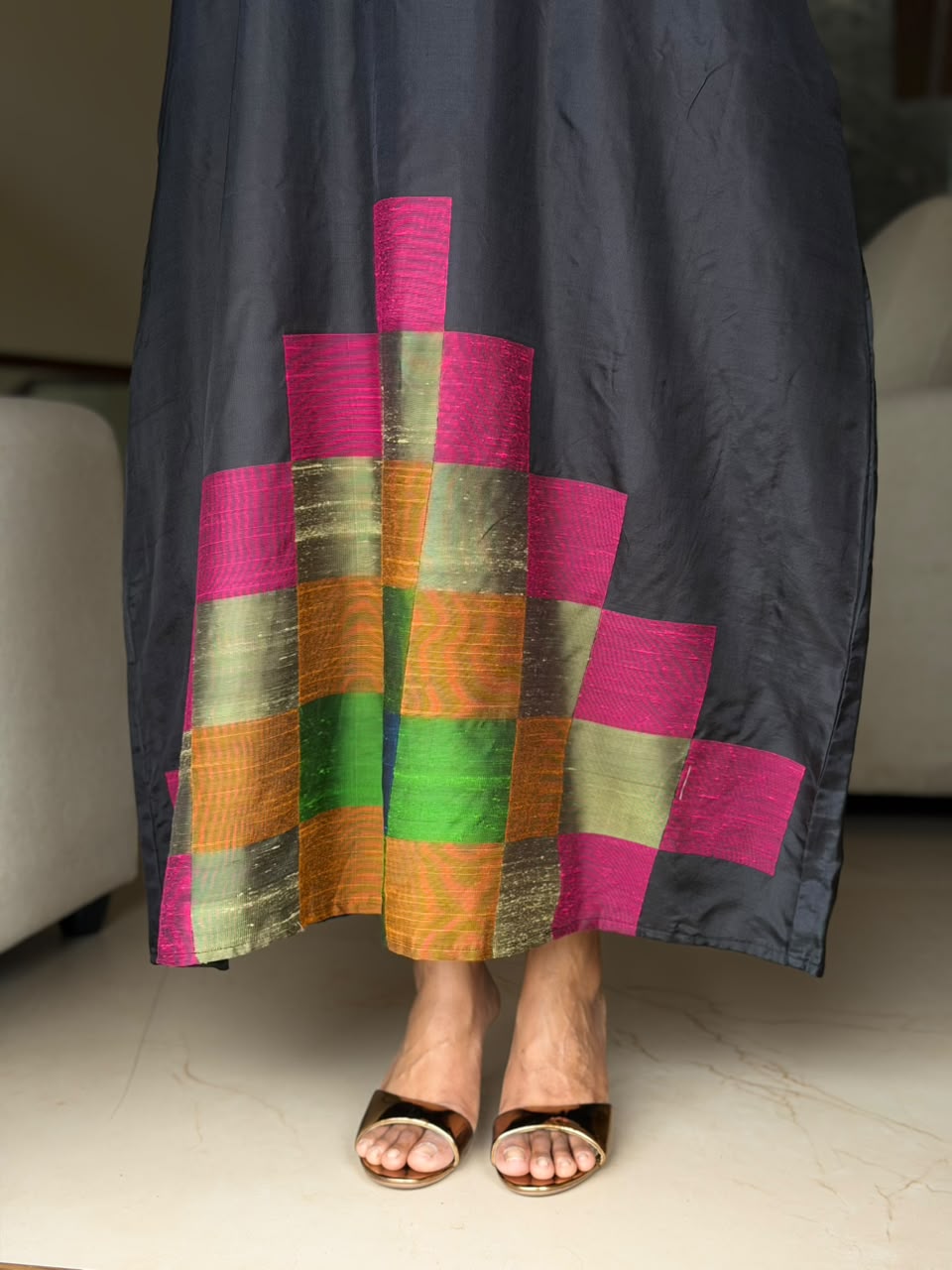 MOSAIC SILK MAXI DRESS