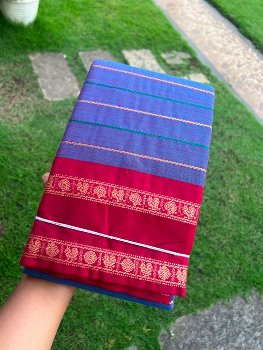 VELDHARI & ANNAM BORDER CHETTINAD COTTON SAREE