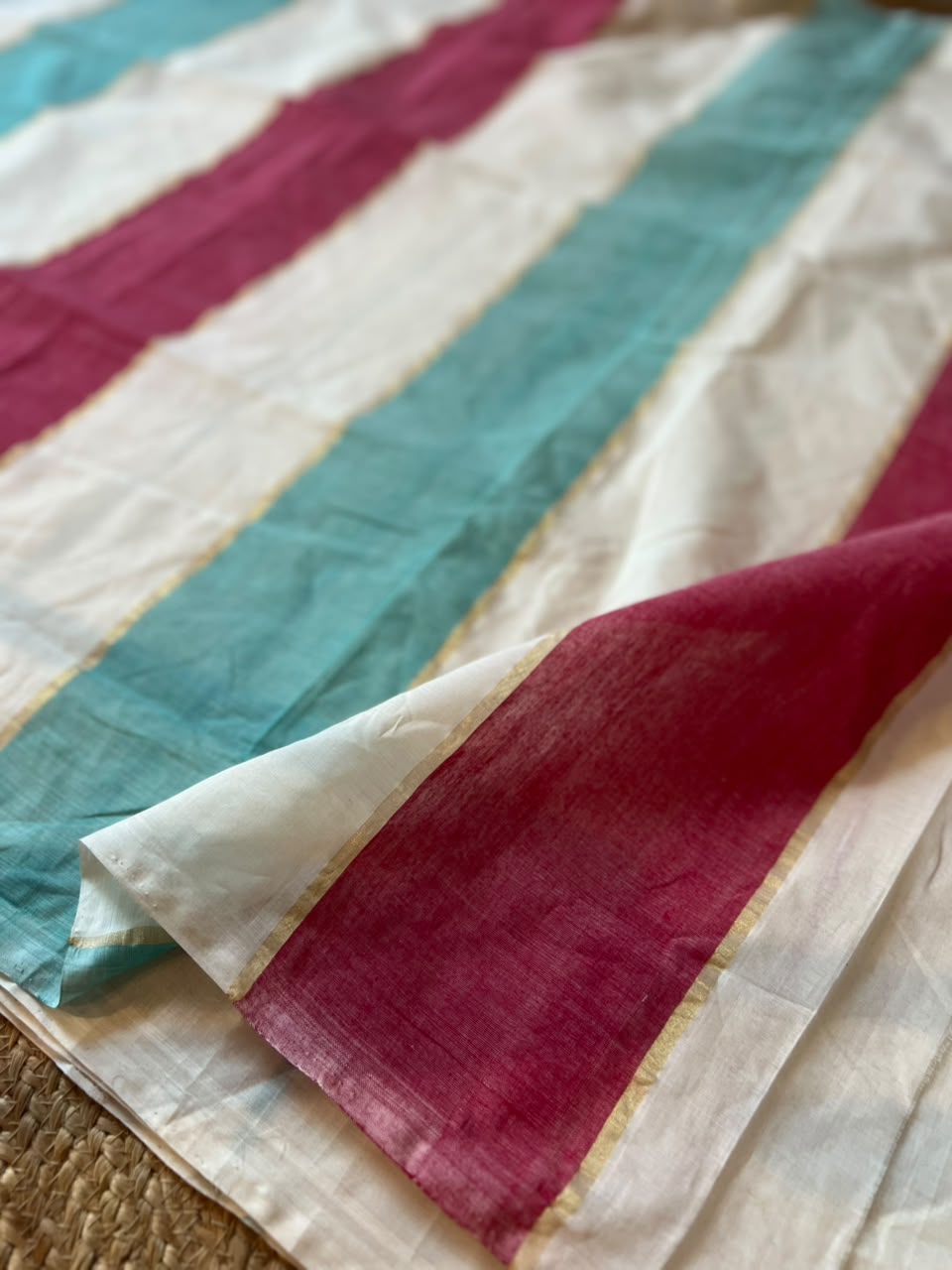 STRIPED COLOUR kara saree