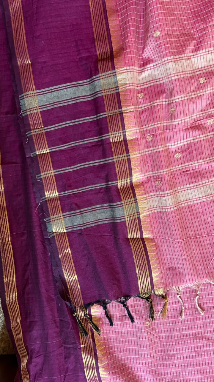 chettinad cotton saree PINK