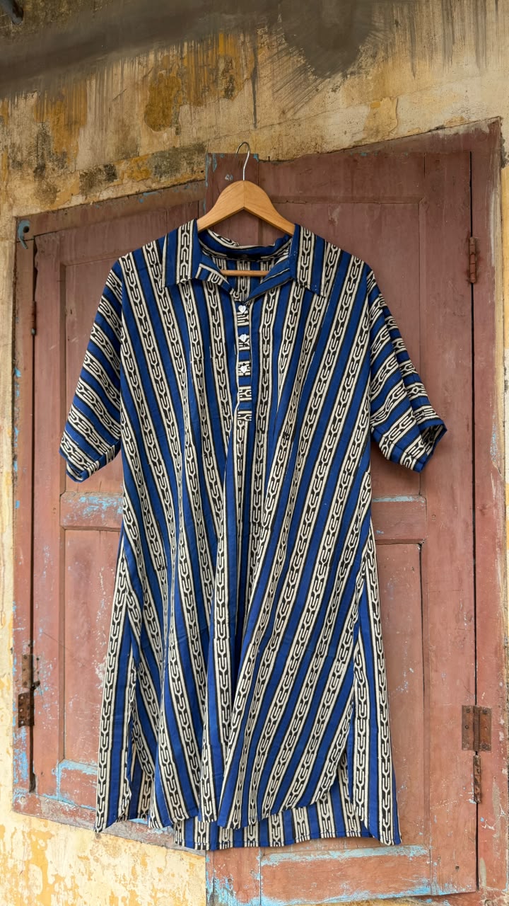 PRINTED COTTON SHIRT DRESS