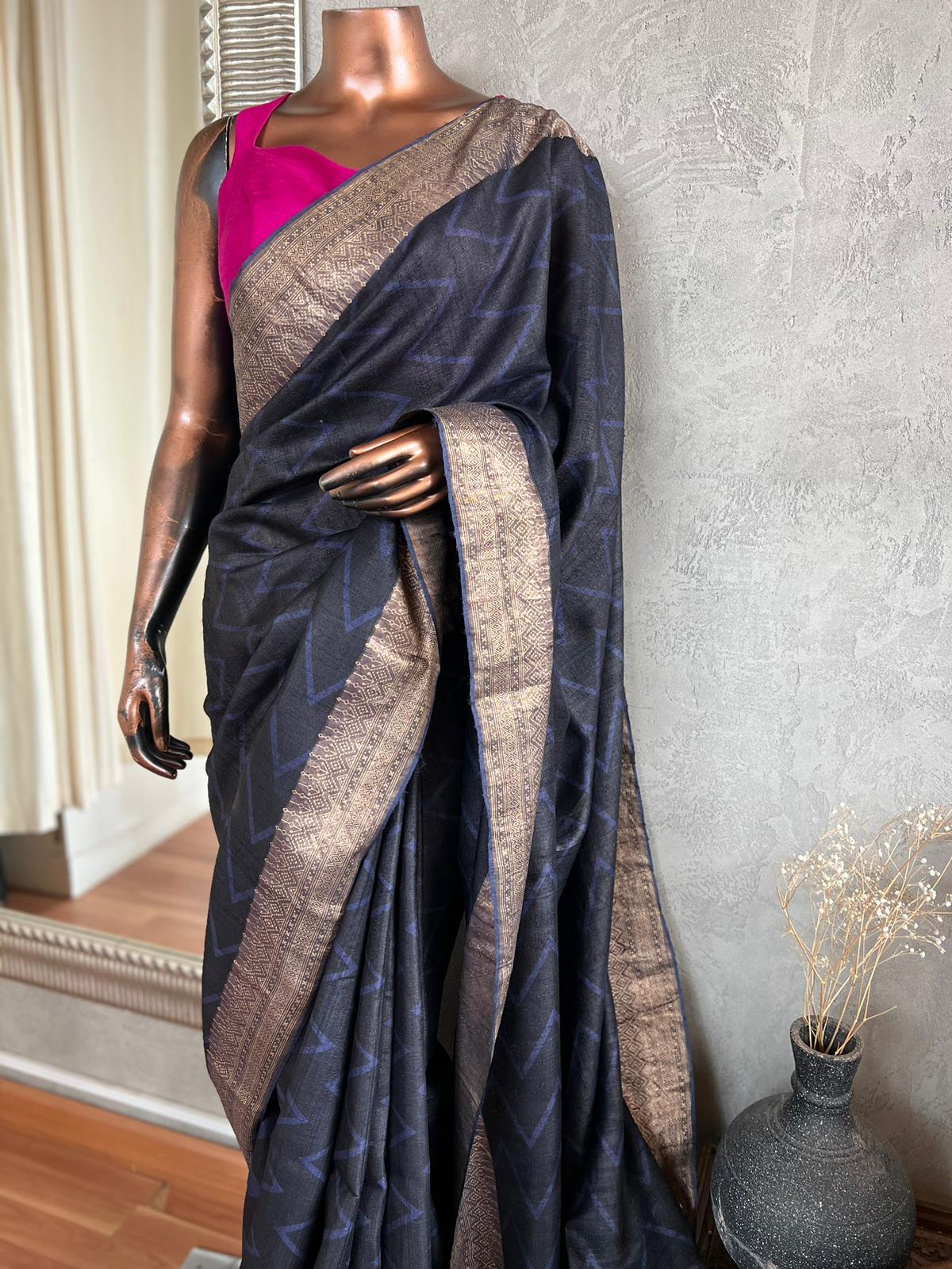 DESI PRINTED HANDLOOM SAREE