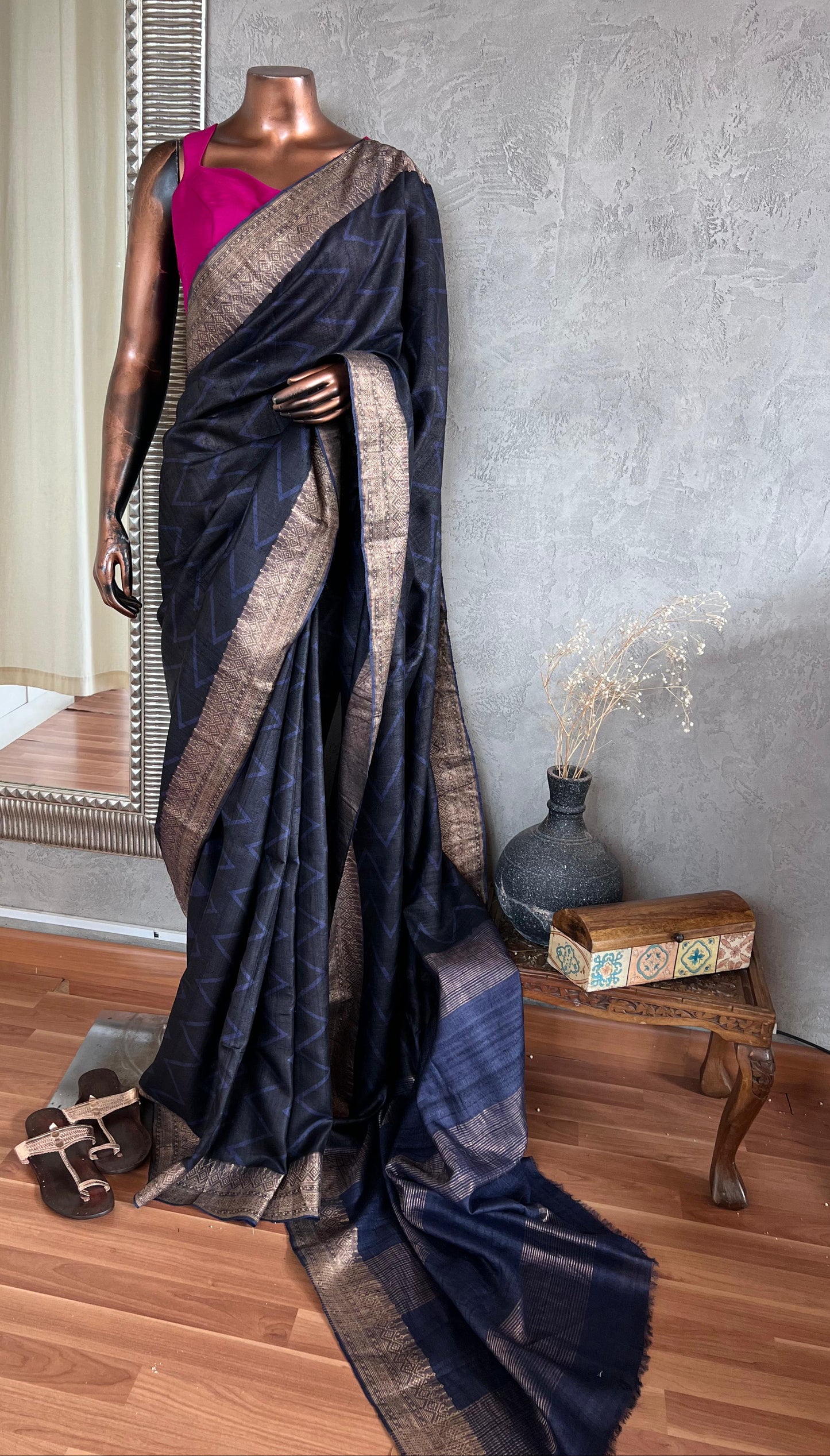 DESI PRINTED HANDLOOM SAREE