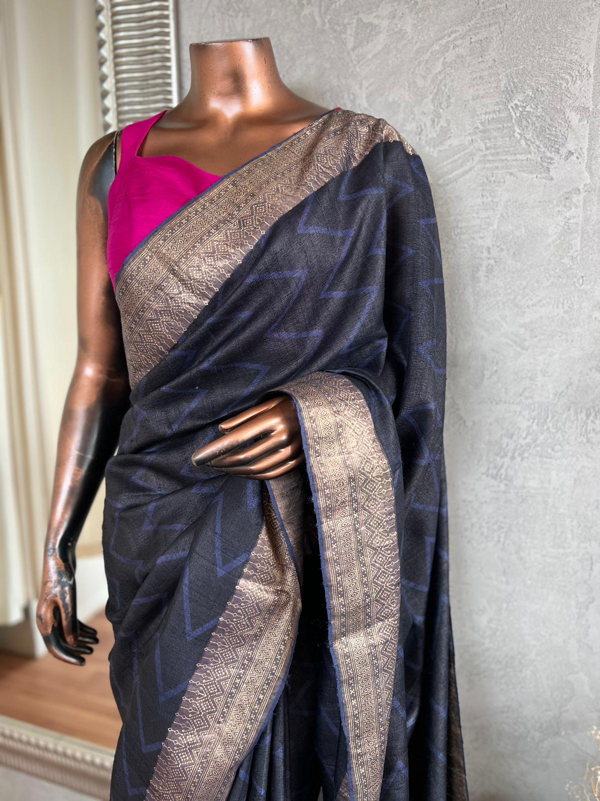 DESI PRINTED HANDLOOM SAREE