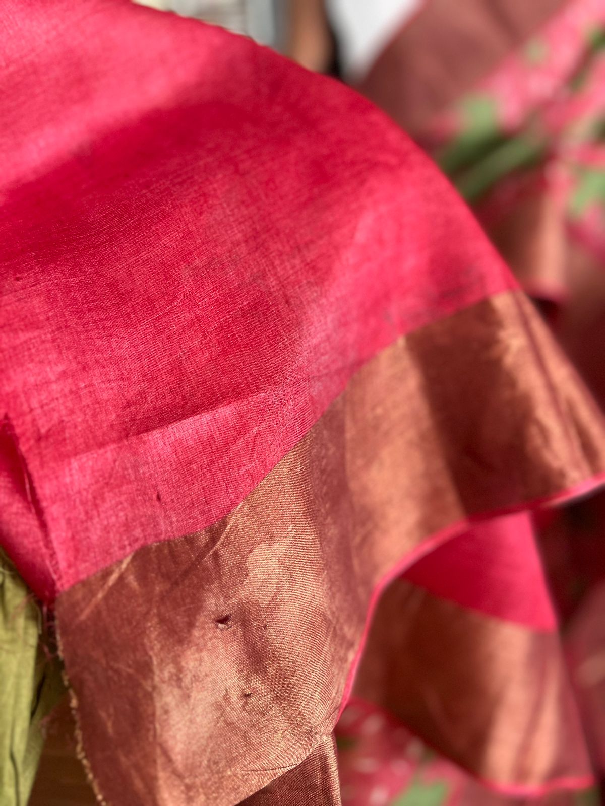 Desi printed tussar handloom saree