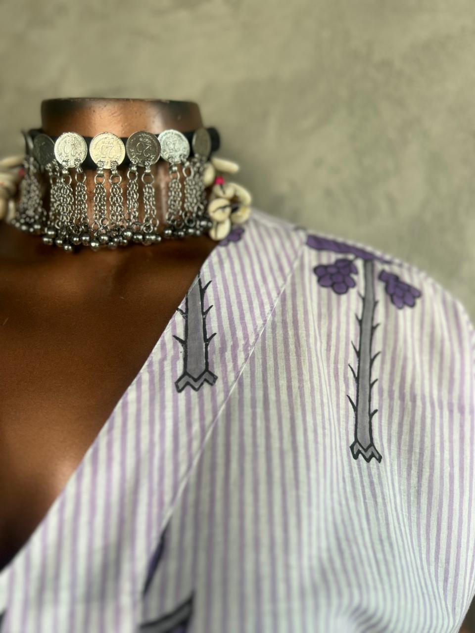 Handblockprinted cotton dress