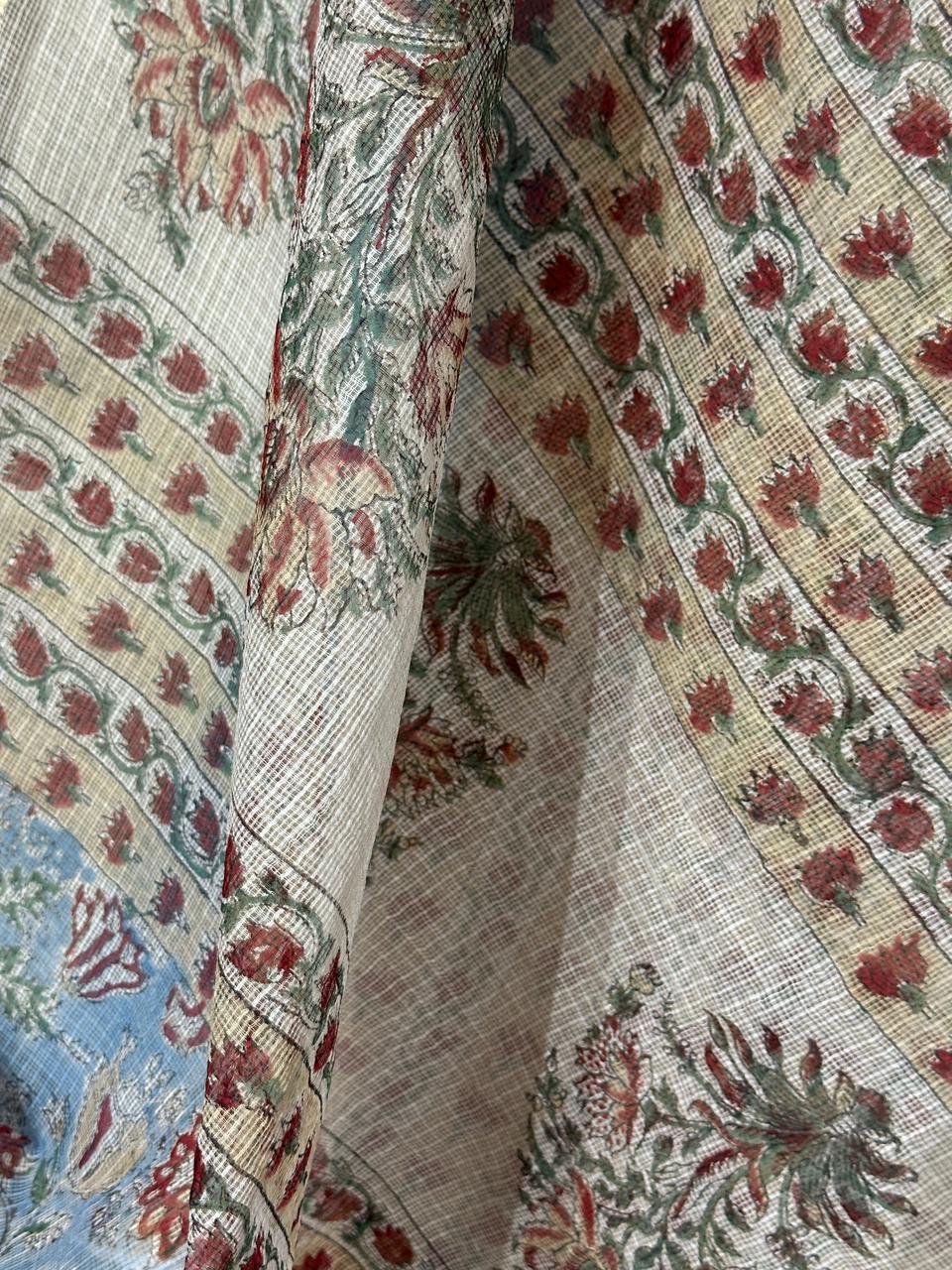 HAND BLOCK PRINTED KOTA SAREE