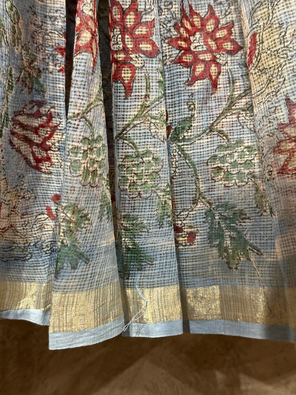 HAND BLOCK PRINTED KOTA SAREE