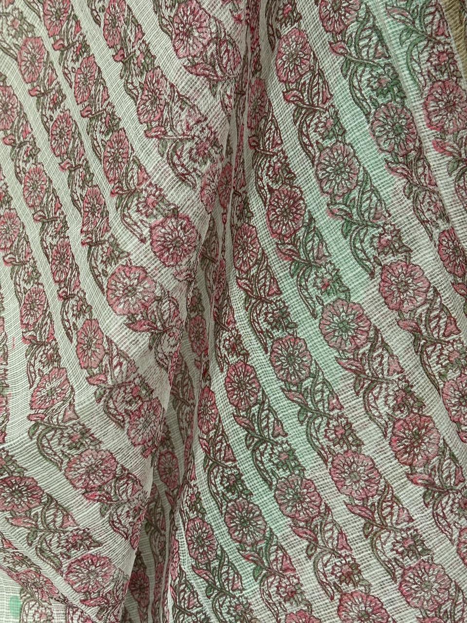 HAND BLOCK PRINTED KOTA SAREE