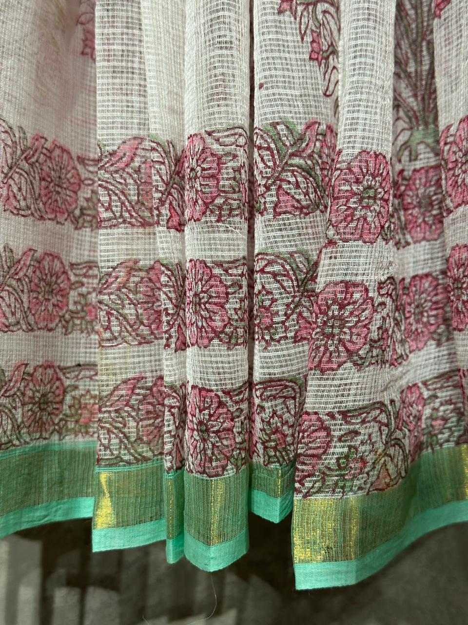 HAND BLOCK PRINTED KOTA SAREE