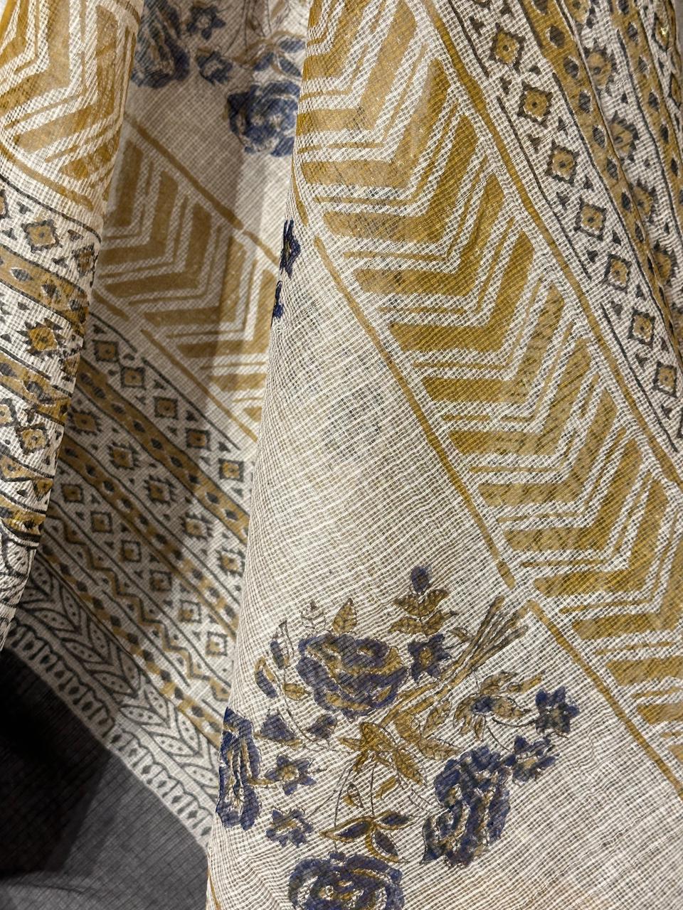 HAND BLOCK PRINTED KOTA SAREE