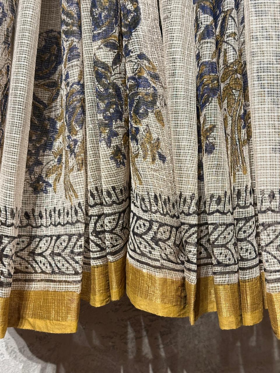HAND BLOCK PRINTED KOTA SAREE