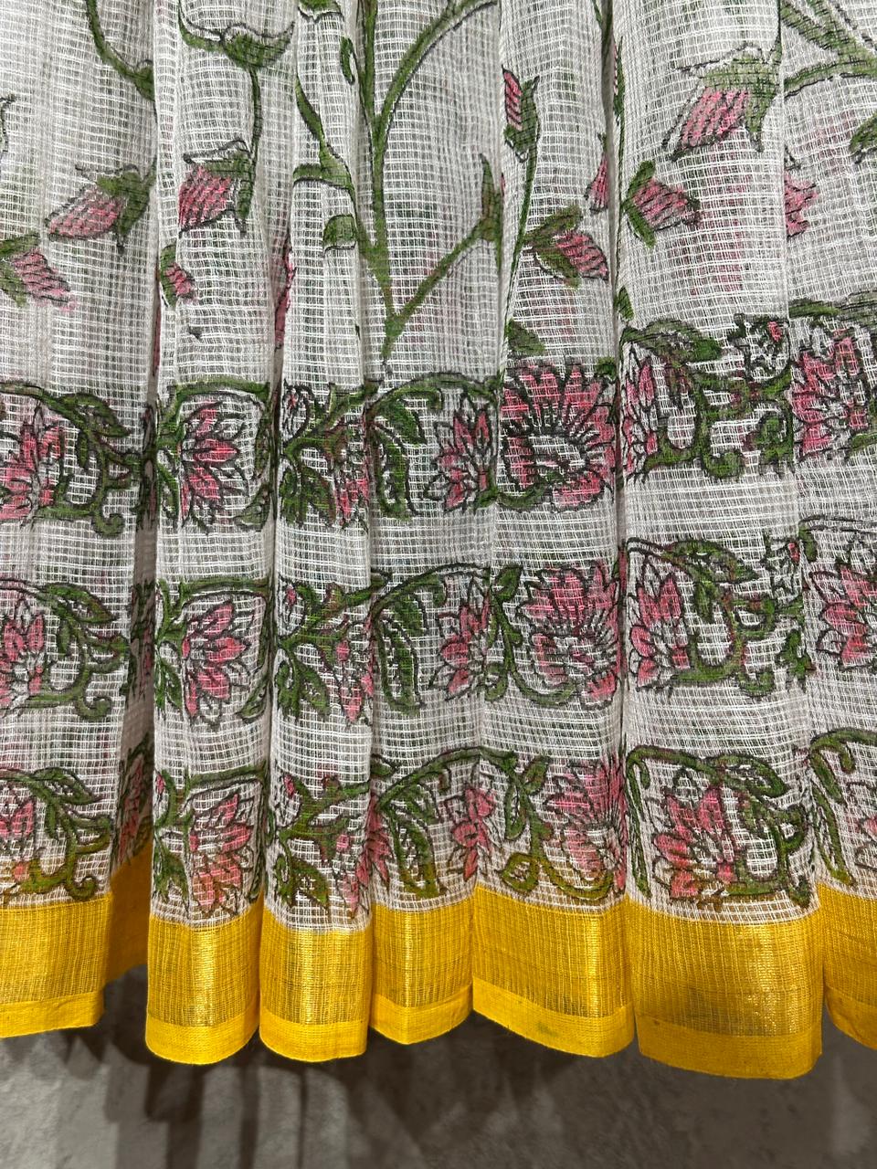 HAND BLOCK PRINTED KOTA SAREE