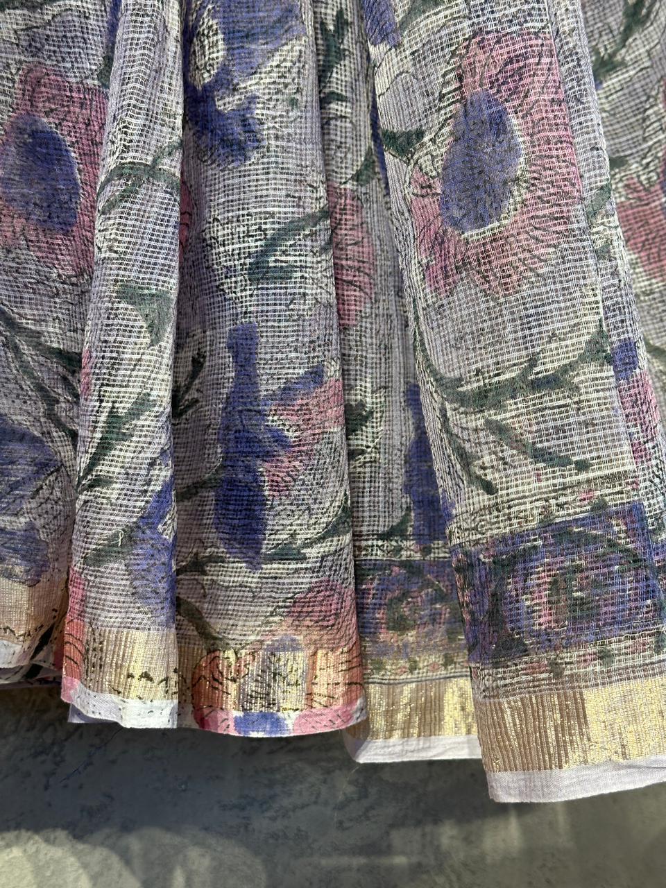 HAND BLOCK PRINTED KOTA SAREE