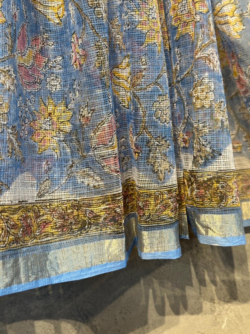 HAND BLOCK PRINTED KOTA SAREE