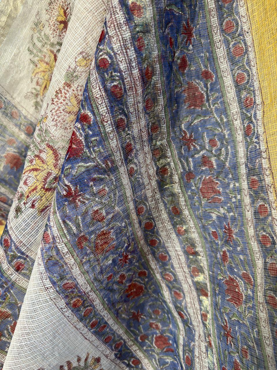 HAND BLOCK PRINTED KOTA SAREE