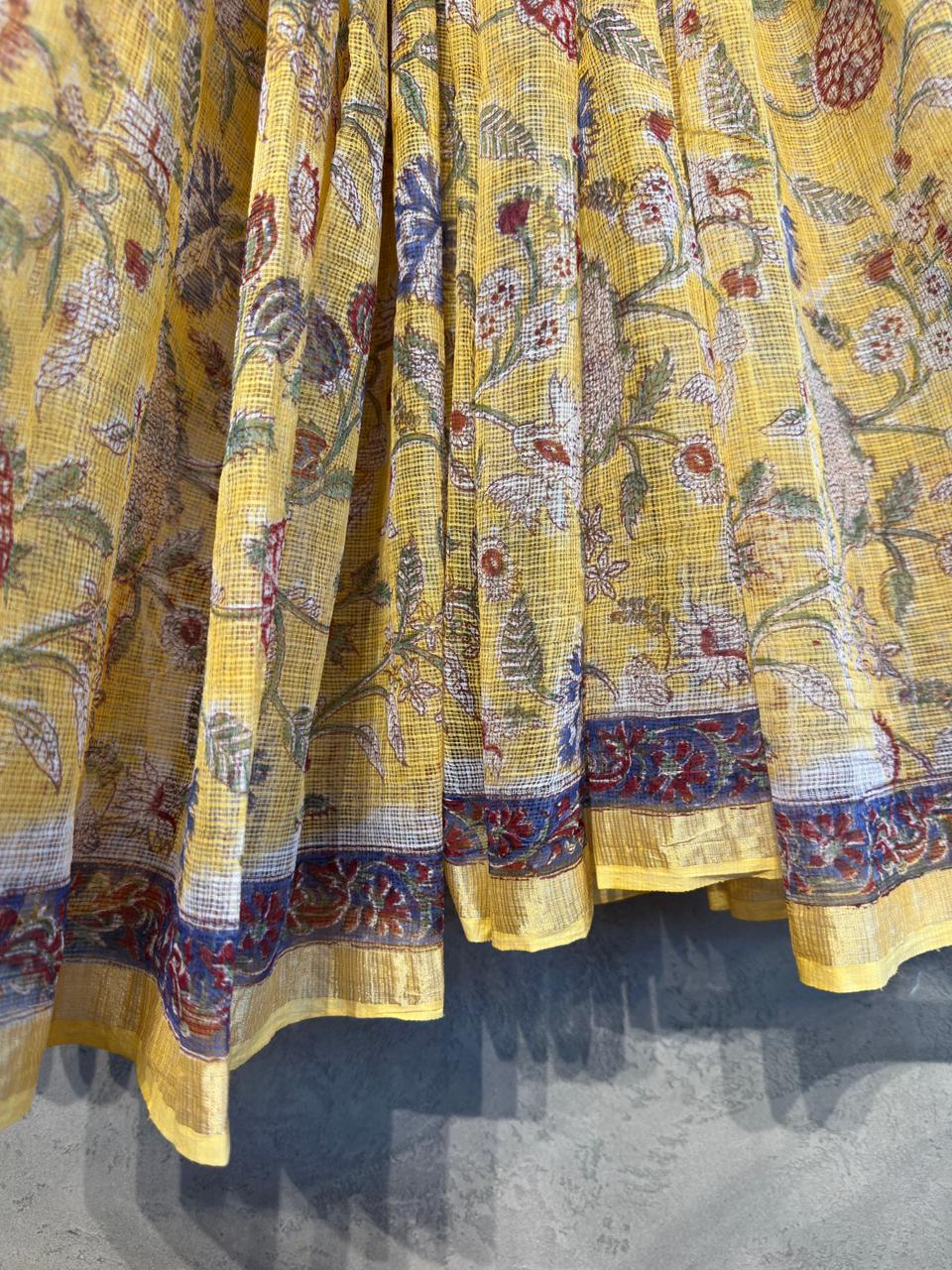 HAND BLOCK PRINTED KOTA SAREE